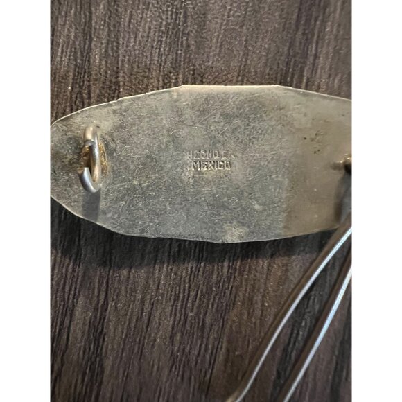 Vintage Mexican Abalone & Mother Of Pearl Flower Hair Clip Barrette - Picture 3 of 5